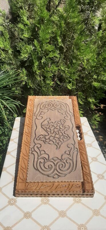 Nərdlər: Taxta nəqşli nərd taxtası - Material: taxta və qoz agaci (əl oyma -da lalafo.az — 10 Nərdlər: Taxta nəqşli nərd taxtası - Material: taxta və qoz agaci (əl oyma — 10