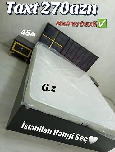 matras taxt: *Yeni ✨ _Taxt_ __Çarpayı_ 270Azn* 🔹İstehsal Rusiya Laminat 18/lik — 1