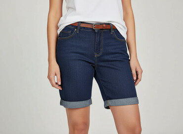 stradivarius jeansy z wysokim stanem: Denim, Shorts for women, size L (EU 40)