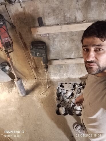 Plitə işləri: Beton kəsmə beton deşmə xidməti Karot - HILTI DD 200 / 350 ilə 25 °