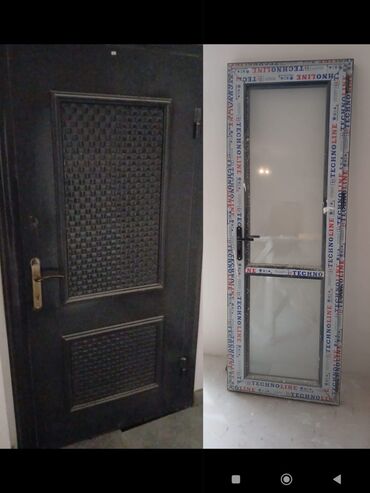 Giriş qapıları: Seyf və plastik qapı təcili satılır,ölçü seyf qapı 2.05/1,plastik qapı