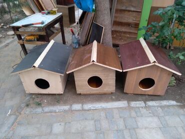 Yuvalar: Rəngli taxta heyvan evi/budaq evciyi - Material: taxta konstruksiya — 5