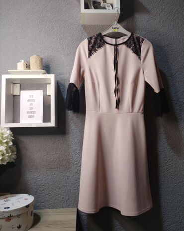 luksuzne haljine: S (EU 36), color - Pink, Evening, Short sleeves