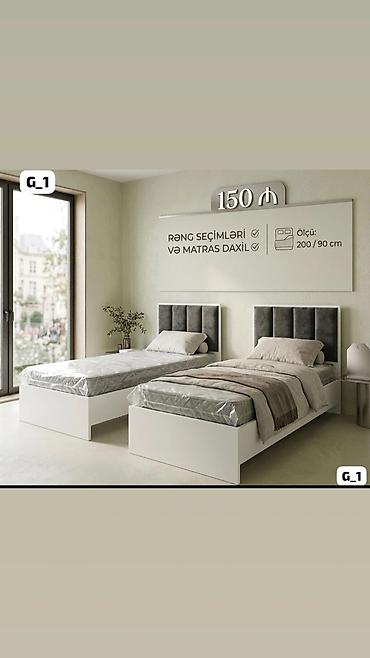 carpayısı: Tək nəfərlik çarpayı – rahatlıq və zövq bir arada - Ölçü: 90 x 200 sm — 9