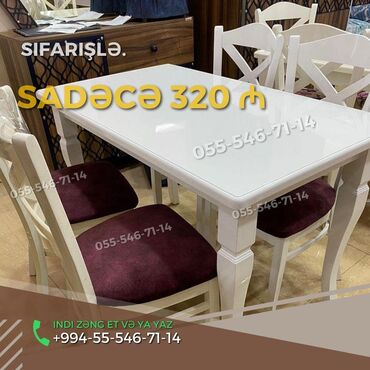Sifarişlə digər mebel: Stol stul masa oturacaq sifarisle