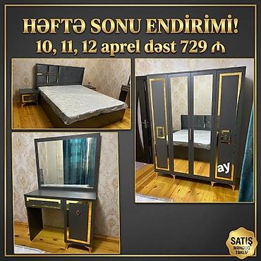 İkinəfərlik çarpayı, Termo, Dolab, 2 tumba, Azərbaycan, Yeni