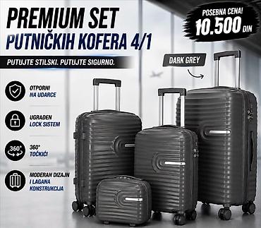 mona kais: Premium set putničkih kofera 4 u 1 – Dark Grey - Sastav seta: 4 — 1