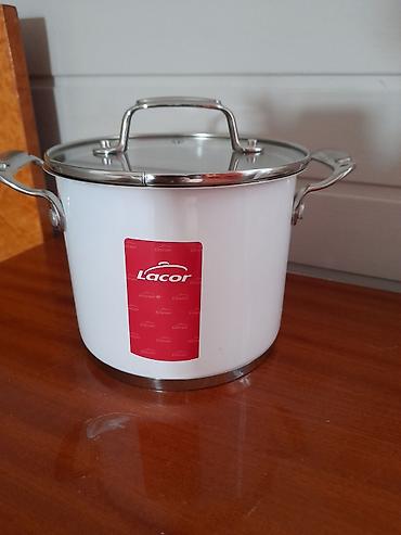 ручки: Кастрюля, цвет - Белый, Нержавеющая сталь, 2,5 л, Lacor — 1