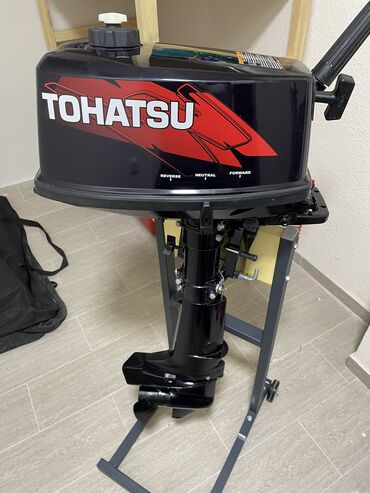 мото горный: Лодочный мотор «TOHATSU” 5 лош.сил, б/у в отл. состоянии. Пробег