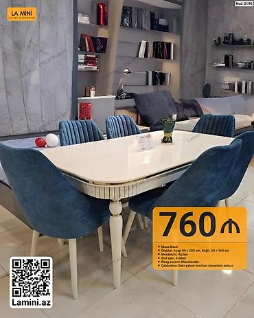Ev və bağ: Masa dəsti – Kod: 3196 - Masa: açılan mexanizmlidir - Ölçülər: açıq – — 1
