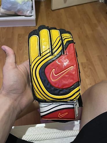 İdman və istirahət: Qapıçı əlcəkləri - Rəng: sarı/qara/qırmızı dizayn, üzərində Nike — 3
