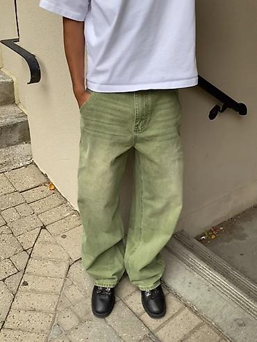 Джинсы: Matcha Denim Jeans — широкие джинсы цвета матча размер M абсолютно — 4