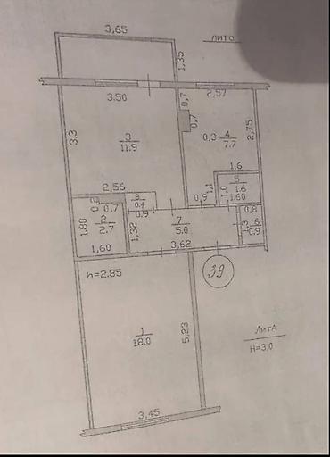 Продажа квартир: 2 комнаты, 56 м², 105 серия, 5 этаж, Косметический ремонт at lalafo.kg — 3 Продажа квартир: 2 комнаты, 56 м², 105 серия, 5 этаж, Косметический ремонт — 3