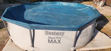 все для бассейна: Круглый каркасный бассейн Bestway Steel Pro MAX предназначен для