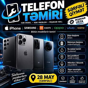 Eziz müşterilerimizBütün növ Samsung, iphone, Xiaomi, Redmi, Oppo