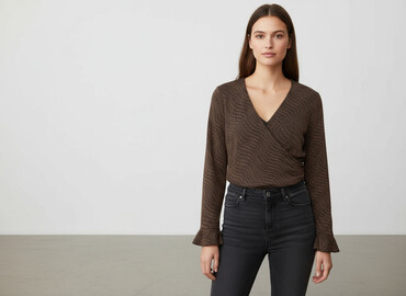 bluzka z bufiastymi rękawami zalando: Women's blouse, size One size