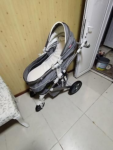 Araba-beşiklər: Uşaq arabası – çoxfunksiyalı, 3 təkərli dizayn - Rəng: boz - — 4