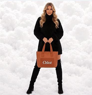 hugo novcanik: Torba “Chloé” – braon tote - Model: kvadratna tote torba sa dve duže — 3