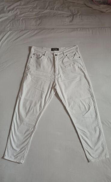 мужской джинсы: Жынсылар XL (EU 42), 2XL (EU 44), 3XL (EU 46), түсү - Ак