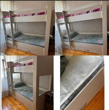 кровати в баку: Oğlan və qız üçün, İşlənmiş, Çarpayı, Matras ilə, Siyirməli