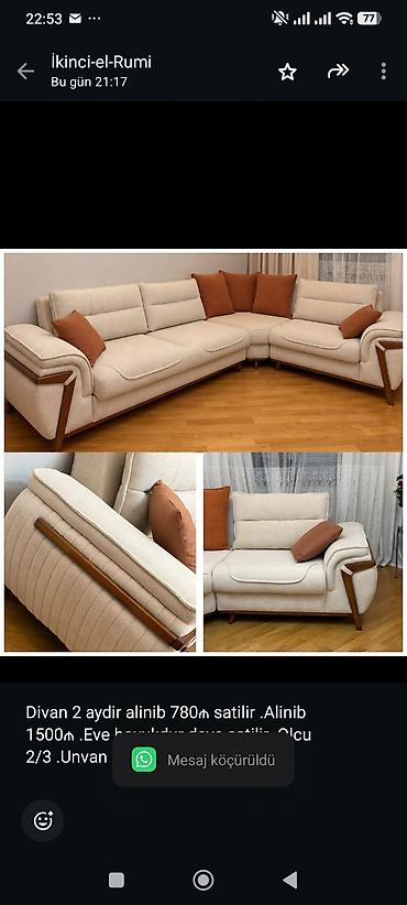 Divan 2 aydir alinib 780₼ satilir .Alinib 1500₼ .Eve boyukdur deye lalafo.az -da Divan 2 aydir alinib 780₼ satilir .Alinib 1500₼ .Eve boyukdur deye