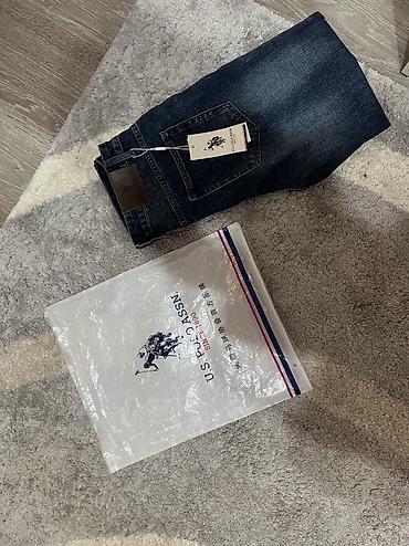 пошив верхней одежды: Мужские джинсы, L, Стандарт, Us Polo Assn, Новый, цвет - Синий, Бесплатная доставка — 1