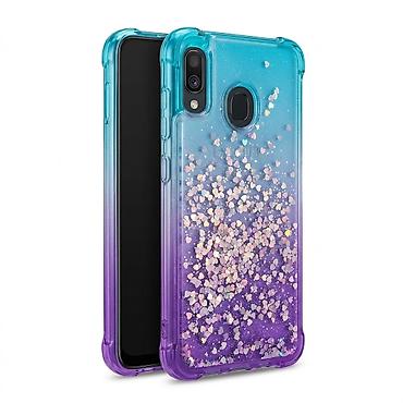 samsung 20: Чехол для Samsung Galaxy A30 (фиолетово-бирюзовый) Дизайн: Яркий — 1