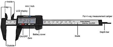 Mikrometrlər: 150 mm Rəqəmsal Display Elektron Kaliper (Ştangenpərgar) - Ölçmə — 4