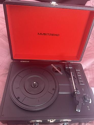 radio usb bluetooth: Yeni-MUSITREND portativ vinil pleyer (çantalı dizayn) - Klassik vinil — 2