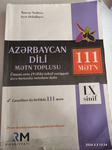 Azərbaycan dili RM mətin kitabı. 9-cu siniflər üçün. Demək olar ki tam