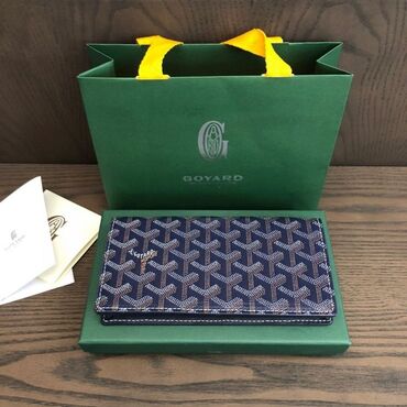 кошелек мужской кожаный ручной работы: Портмоне Goyard (реплика) 1500 сом Стильное и лёгкое портмоне от