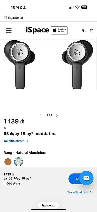 komputer qulaqciqlari: BANG & OLUFSEN Beoplay Eleven simsiz qulaqlıq – rəng: Natural — 2
