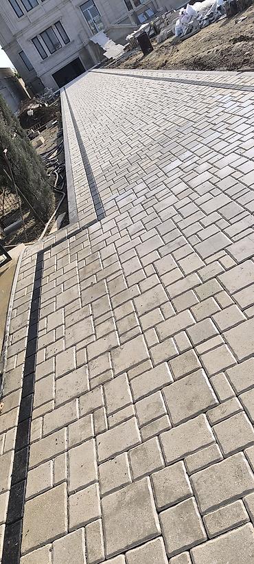 Tamet: Beton dekorativ tamet döşəmə - Material: vibro-press beton tamet (daş — 16