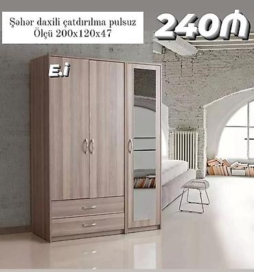 şifonerlər 2ci əl: 3 qapılı dolab Yep yeni 240 azn rəng seçimi var çatdırılma var — 1