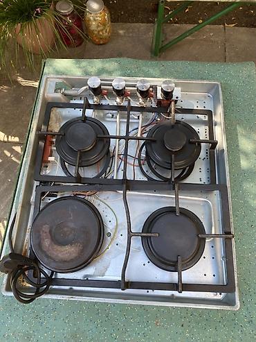 elektirikli soba: Qaz plitəsi Quraşdırılan, 4 gözlü, Ehtiyat hissələri kimi — 4