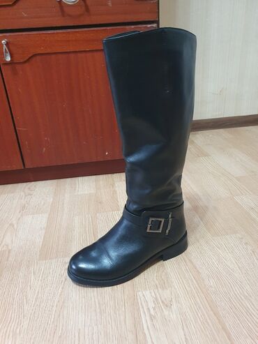 зимние мужские обувь: Сапоги, 38, цвет - Черный