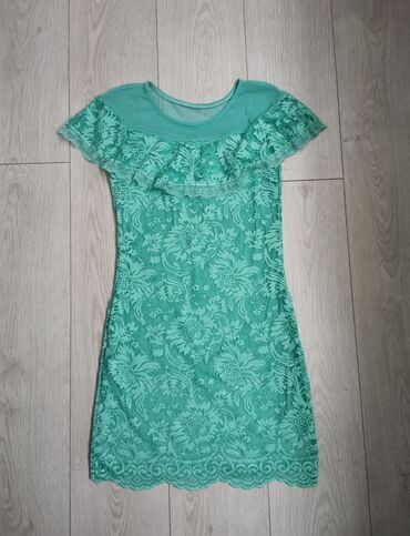luksuzne haljine: M (EU 38), color - Turquoise, Other style, Short sleeves