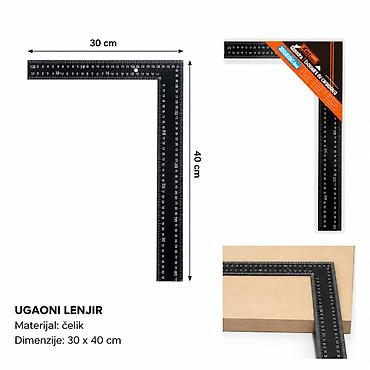 KMT Crni ugaonik 9367943 - Tip: Ugaoni lenjir - Materijal: čelik -