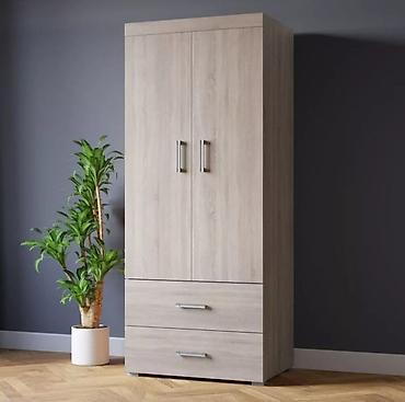 bulud mebel: Düz dolab, Yataq otağı üçün, Paltar üçün, Açılan, Korpuslu, 2 qapılı — 7