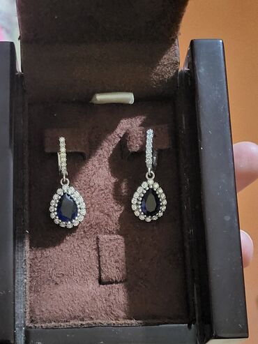 təbii daşlardan sırğalar: Sırğa, Swarovski, Gümüş, 925 g, Ünvandan götürmə