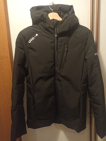 crna zimska jakna: XS (EU 34), Jednobojni, Sa postavom