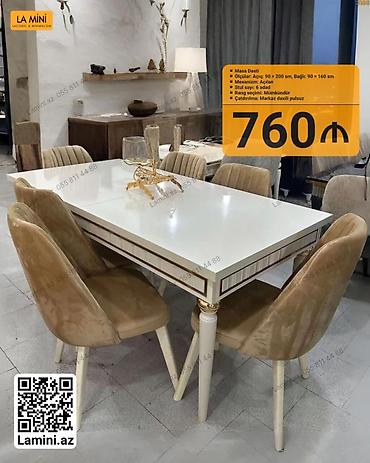 Ev və bağ: Masa Dəsti - Masa ölçüləri: açıq 90 × 200 sm, bağlı 90 × 160 sm - — 1