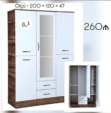 kitab skafi: G_1 modeli paltar şkafı - Ölçü: 200 × 120 × 47 sm - Rəng və material — 1