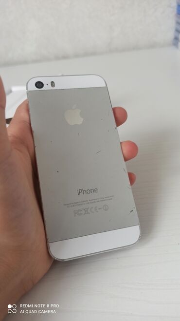iphone 5 32gb: IPhone 5s, Б/у, < 16 ГБ, Серебристый, Зарядное устройство, 88 %