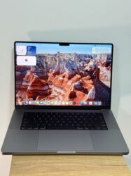 macboo: Ноутбук, Apple, 16 ГБ ОЗУ, Apple M1 Pro, 16 ", Б/у, Игровой, память SSD