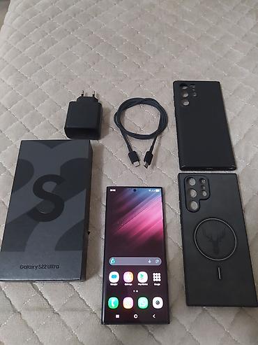 Samsung: Samsung Galaxy S22 Ultra, 256 GB, rəng - Qara, İki sim kartlı — 1