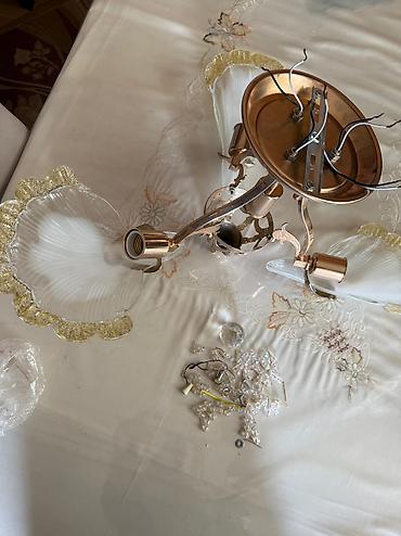 İşıqlandırma: Çılçıraq, 3 lampa, Şüşə — 2