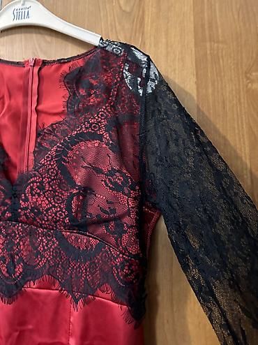 merry me: Вечернее платье, Русалка, Длинная модель, Атлас, С рукавами, Корсет, L, XL — 5