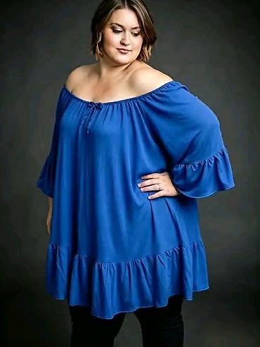 Tunike: Tunika sa otkrivenim ramenima (plus size). - Kroj: širok,lepršav — 8