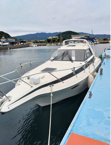 Водный транспорт: Моторная яхта-кабриолет (круизер) с закрытой рубкой и носовой палубой — 1